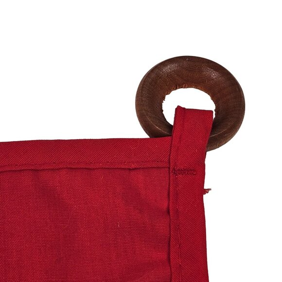 Vintage Quilted Christmas Stocking Patchwork Design Wooden Hanging Ring - Picture 5 of 6